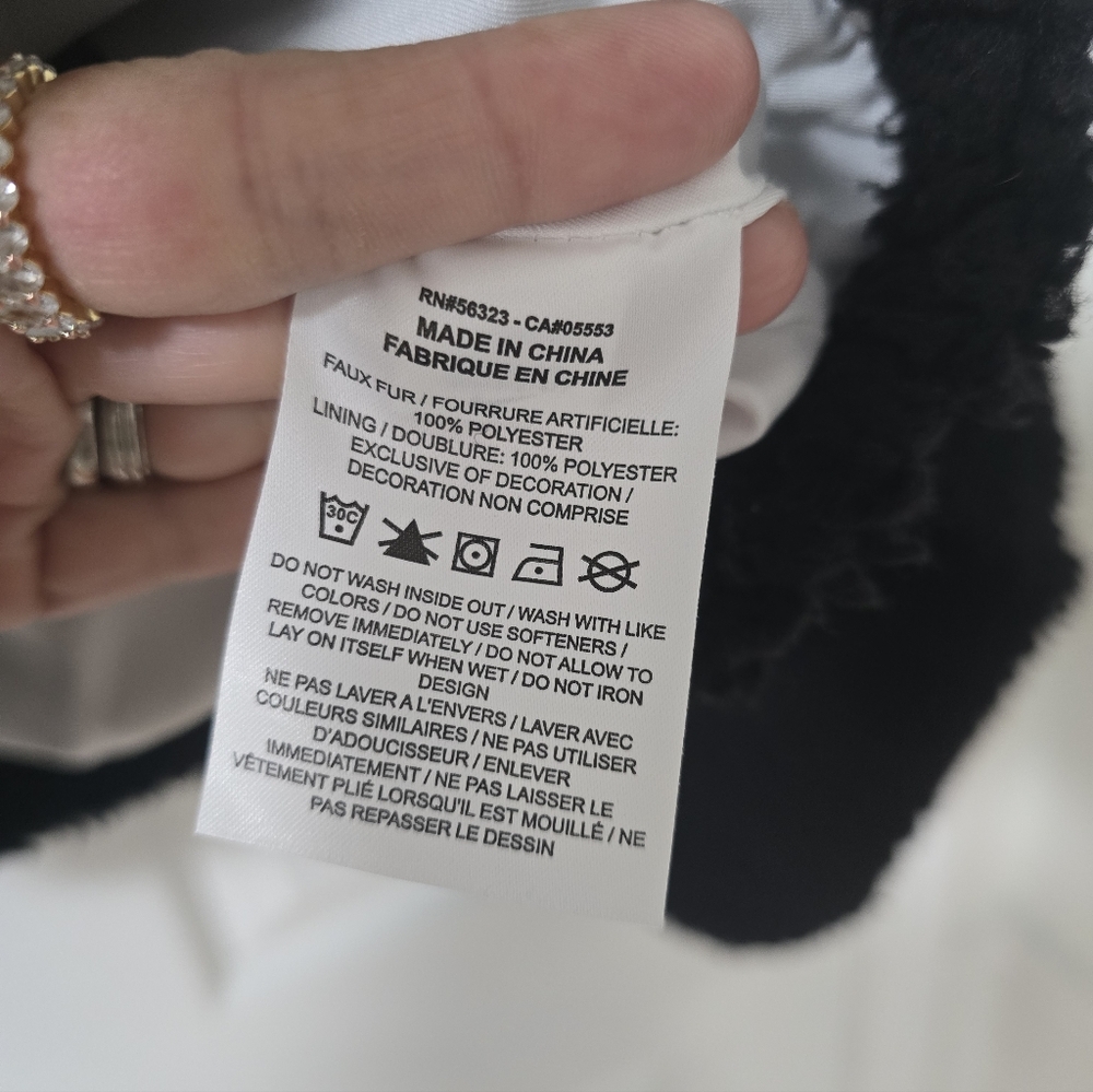 Nike Black Swoosh Sherpa Jacket Size M - Picture 9 of 10